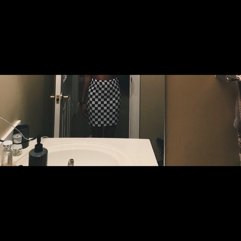 checkered skirt